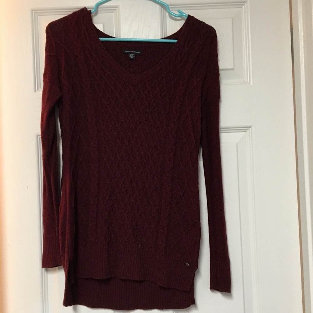 American eagle red sweater size small
